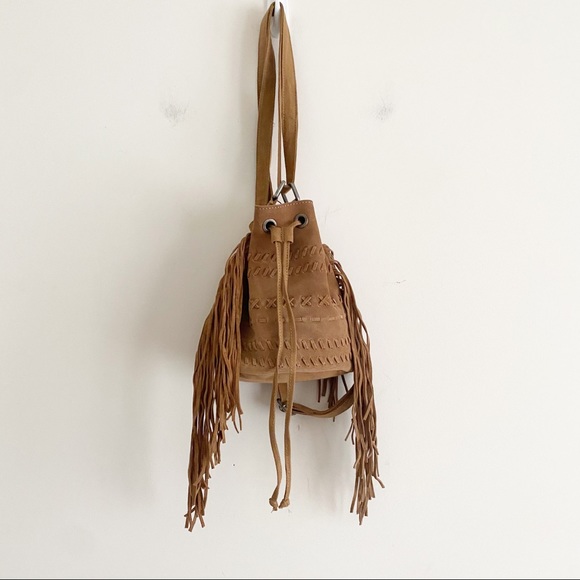 Urban Outfitters Handbags - Urban Outfitters leather fringe backpack